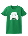 Cute Poodle Dog - White Womens Dark T-Shirt by TooLoud-Womens T-Shirt-TooLoud-Kelly-Green-X-Small-Davson Sales