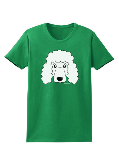 Cute Poodle Dog - White Womens Dark T-Shirt by TooLoud-Womens T-Shirt-TooLoud-Kelly-Green-X-Small-Davson Sales