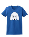 Cute Poodle Dog - White Womens Dark T-Shirt by TooLoud-Womens T-Shirt-TooLoud-Royal-Blue-X-Small-Davson Sales