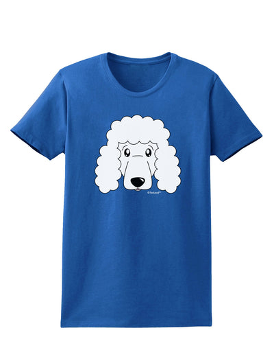 Cute Poodle Dog - White Womens Dark T-Shirt by TooLoud-Womens T-Shirt-TooLoud-Royal-Blue-X-Small-Davson Sales