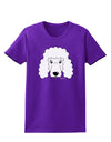 Cute Poodle Dog - White Womens Dark T-Shirt by TooLoud-Womens T-Shirt-TooLoud-Purple-X-Small-Davson Sales