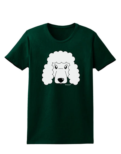 Cute Poodle Dog - White Womens Dark T-Shirt by TooLoud-Womens T-Shirt-TooLoud-Forest-Green-Small-Davson Sales