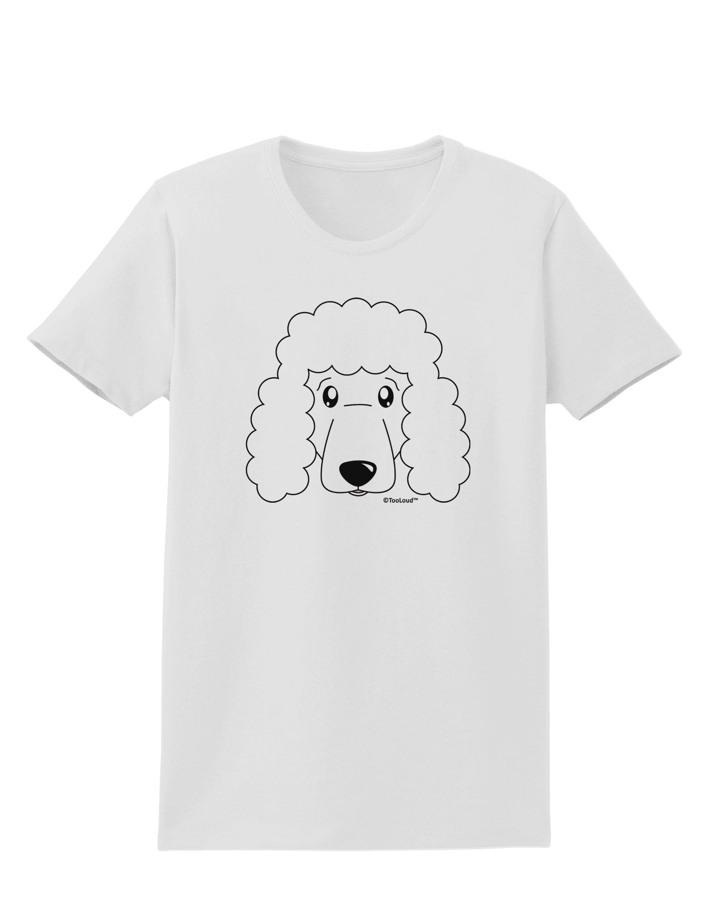 Cute Poodle Dog - White Womens T-Shirt by TooLoud-Womens T-Shirt-TooLoud-White-X-Small-Davson Sales