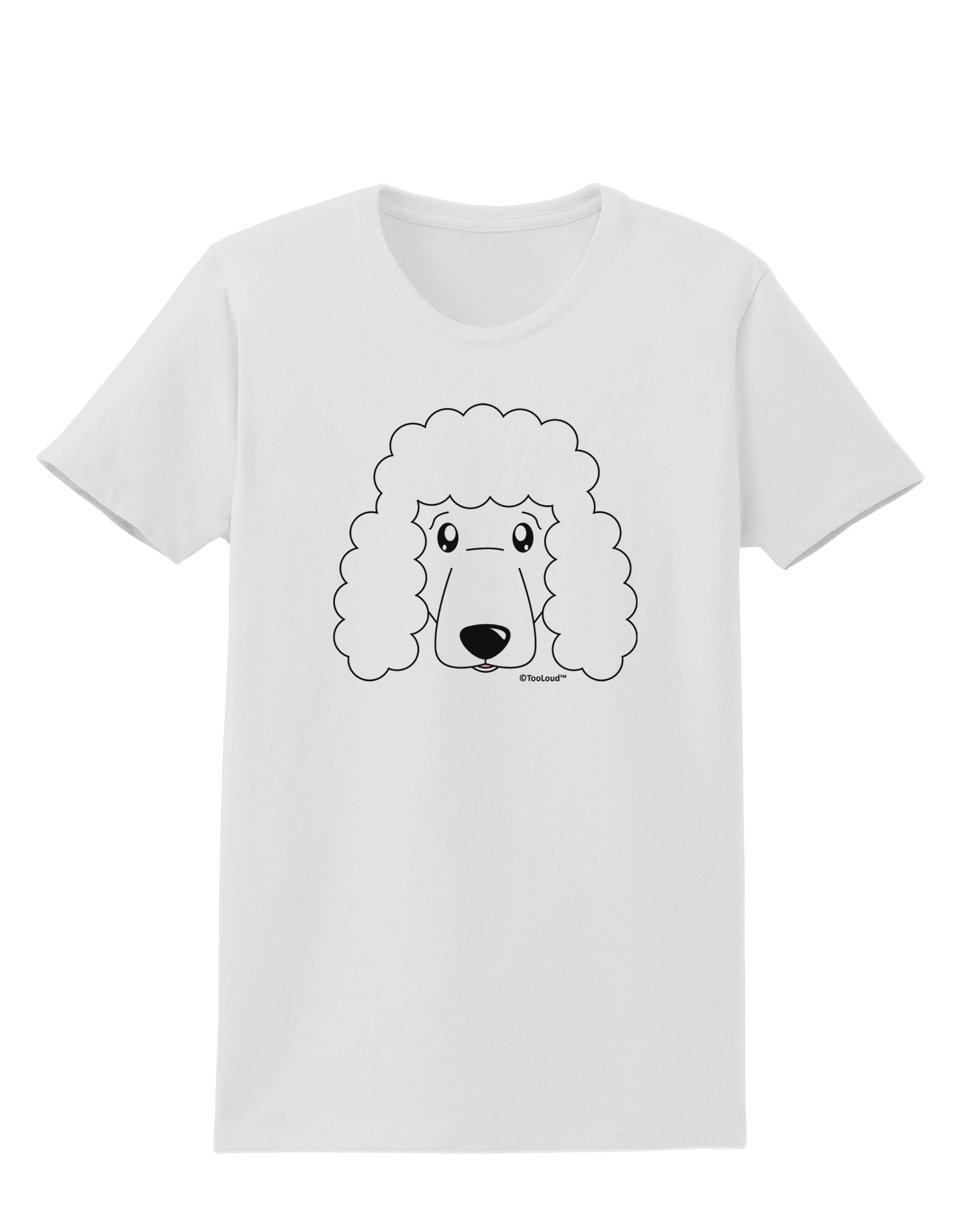 Cute Poodle Dog - White Womens T-Shirt by TooLoud-Womens T-Shirt-TooLoud-White-X-Small-Davson Sales