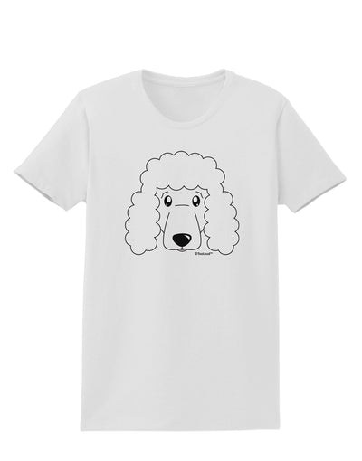 Cute Poodle Dog - White Womens T-Shirt by TooLoud-Womens T-Shirt-TooLoud-White-X-Small-Davson Sales