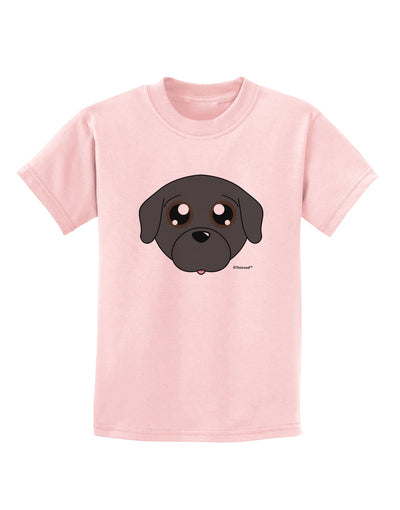 Cute Pug Dog - Black Childrens T-Shirt by TooLoud-Childrens T-Shirt-TooLoud-PalePink-X-Small-Davson Sales