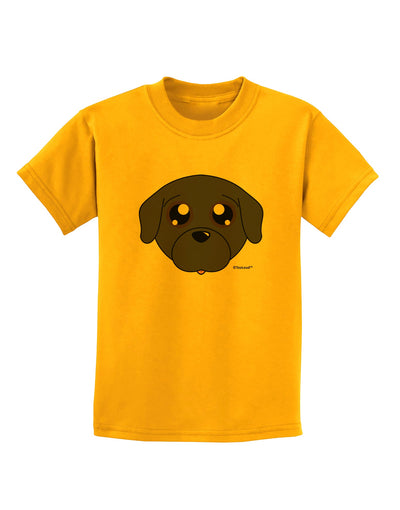 Cute Pug Dog - Black Childrens T-Shirt by TooLoud-Childrens T-Shirt-TooLoud-Gold-X-Small-Davson Sales