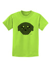 Cute Pug Dog - Black Childrens T-Shirt by TooLoud-Childrens T-Shirt-TooLoud-Lime-Green-X-Small-Davson Sales