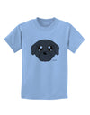 Cute Pug Dog - Black Childrens T-Shirt by TooLoud-Childrens T-Shirt-TooLoud-Light-Blue-X-Small-Davson Sales