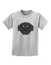 Cute Pug Dog - Black Childrens T-Shirt by TooLoud-Childrens T-Shirt-TooLoud-AshGray-X-Small-Davson Sales