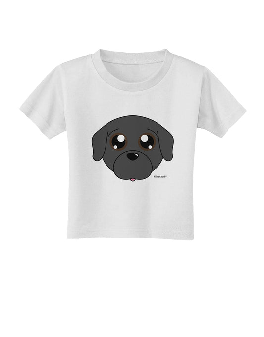 Cute Pug Dog - Black Toddler T-Shirt by TooLoud-Toddler T-Shirt-TooLoud-White-2T-Davson Sales
