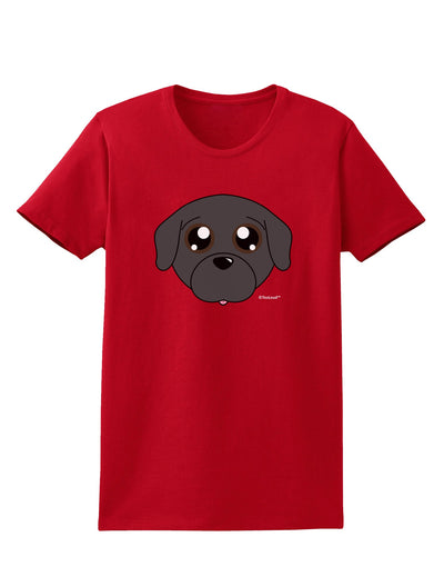 Cute Pug Dog - Black Womens Dark T-Shirt by TooLoud-Womens T-Shirt-TooLoud-Red-X-Small-Davson Sales