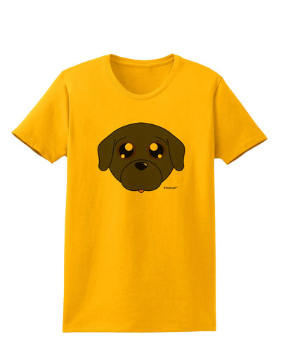 Cute Pug Dog - Black Womens T-Shirt by TooLoud-Womens T-Shirt-TooLoud-Gold-X-Small-Davson Sales