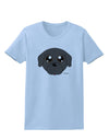 Cute Pug Dog - Black Womens T-Shirt by TooLoud-Womens T-Shirt-TooLoud-Light-Blue-X-Small-Davson Sales