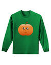 Cute Pumpkin Halloween Adult Long Sleeve Dark T-Shirt-TooLoud-Kelly-Green-Small-Davson Sales