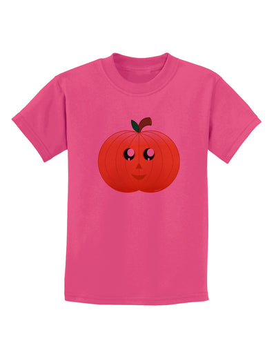 Cute Pumpkin Halloween Childrens T-Shirt-Childrens T-Shirt-TooLoud-Sangria-X-Small-Davson Sales