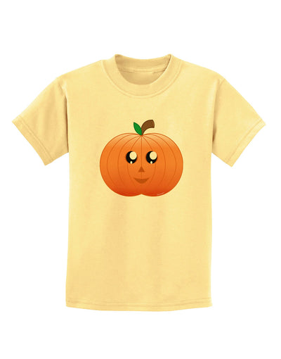 Cute Pumpkin Halloween Childrens T-Shirt-Childrens T-Shirt-TooLoud-Daffodil-Yellow-X-Small-Davson Sales