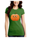 Cute Pumpkin Halloween Juniors Crew Dark T-Shirt-T-Shirts Juniors Tops-TooLoud-Kiwi-Green-Juniors Fitted Small-Davson Sales