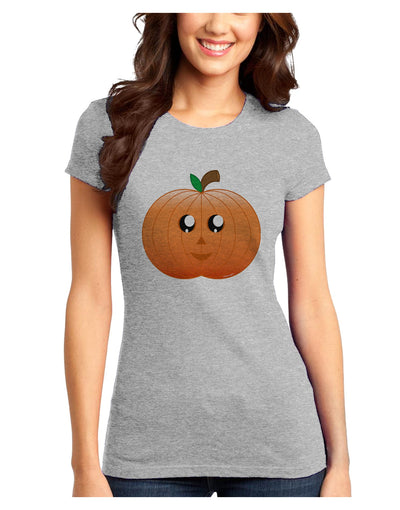 Cute Pumpkin Halloween Juniors T-Shirt-Womens Juniors T-Shirt-TooLoud-Ash-Gray-Juniors Fitted XS-Davson Sales