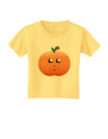 Cute Pumpkin Halloween Toddler T-Shirt-Toddler T-Shirt-TooLoud-Daffodil-Yellow-2T-Davson Sales