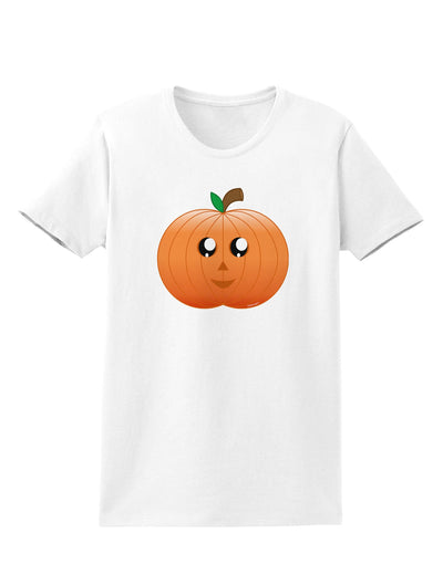 Cute Pumpkin Halloween Womens T-Shirt-Womens T-Shirt-TooLoud-White-X-Small-Davson Sales