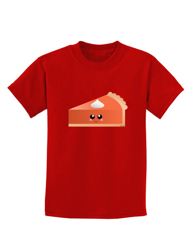 Cute Pumpkin Pie Thanksgiving Childrens Dark T-Shirt-Childrens T-Shirt-TooLoud-Red-X-Small-Davson Sales