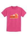 Cute Pumpkin Pie Thanksgiving Childrens Dark T-Shirt-Childrens T-Shirt-TooLoud-Sangria-X-Small-Davson Sales