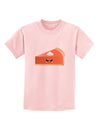 Cute Pumpkin Pie Thanksgiving Childrens T-Shirt-Childrens T-Shirt-TooLoud-PalePink-X-Small-Davson Sales