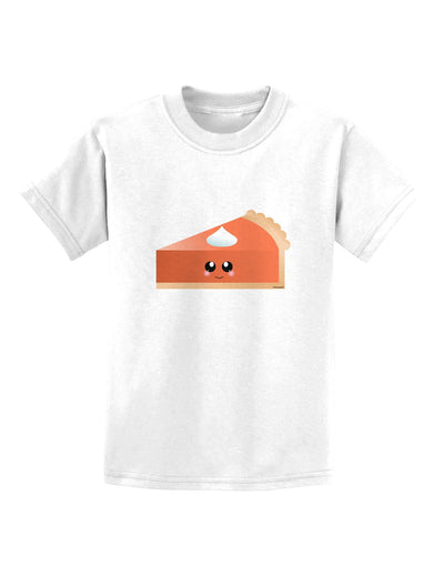 Cute Pumpkin Pie Thanksgiving Childrens T-Shirt-Childrens T-Shirt-TooLoud-White-X-Small-Davson Sales