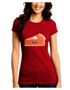 Cute Pumpkin Pie Thanksgiving Juniors Crew Dark T-Shirt-T-Shirts Juniors Tops-TooLoud-Red-Juniors Fitted Small-Davson Sales