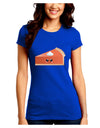 Cute Pumpkin Pie Thanksgiving Juniors Crew Dark T-Shirt-T-Shirts Juniors Tops-TooLoud-Royal-Blue-Juniors Fitted Small-Davson Sales