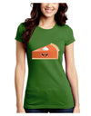 Cute Pumpkin Pie Thanksgiving Juniors Crew Dark T-Shirt-T-Shirts Juniors Tops-TooLoud-Kiwi-Green-Juniors Fitted Small-Davson Sales