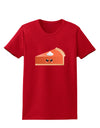 Cute Pumpkin Pie Thanksgiving Womens Dark T-Shirt-TooLoud-Red-X-Small-Davson Sales