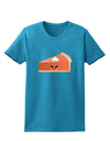 Cute Pumpkin Pie Thanksgiving Womens Dark T-Shirt-TooLoud-Turquoise-X-Small-Davson Sales