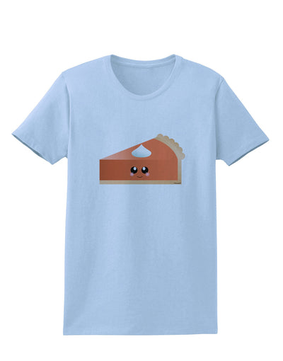 Cute Pumpkin Pie Thanksgiving Womens T-Shirt-Womens T-Shirt-TooLoud-Light-Blue-X-Small-Davson Sales