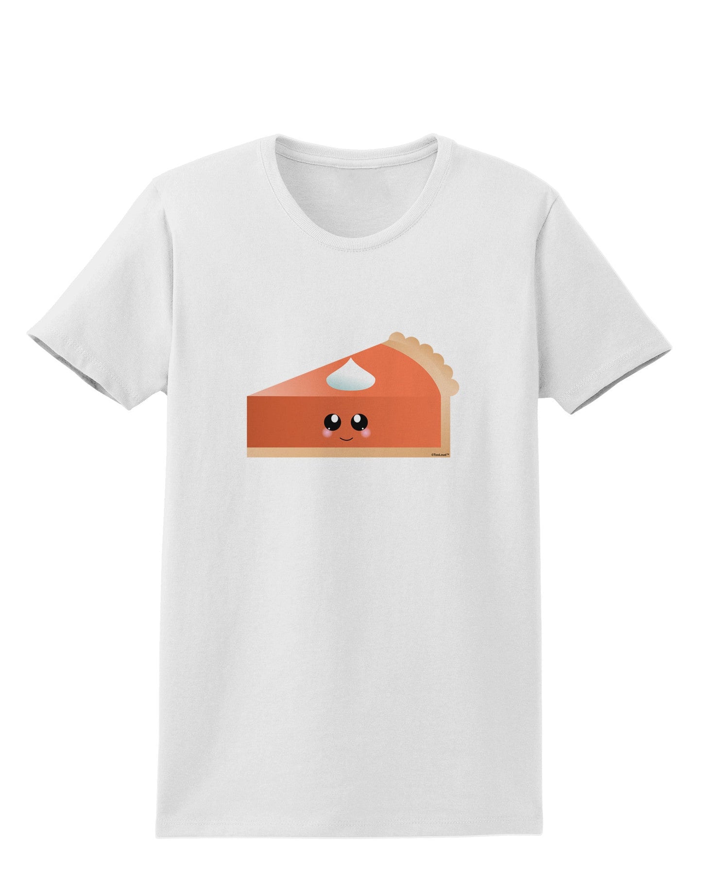 Cute Pumpkin Pie Thanksgiving Womens T-Shirt-Womens T-Shirt-TooLoud-White-X-Small-Davson Sales