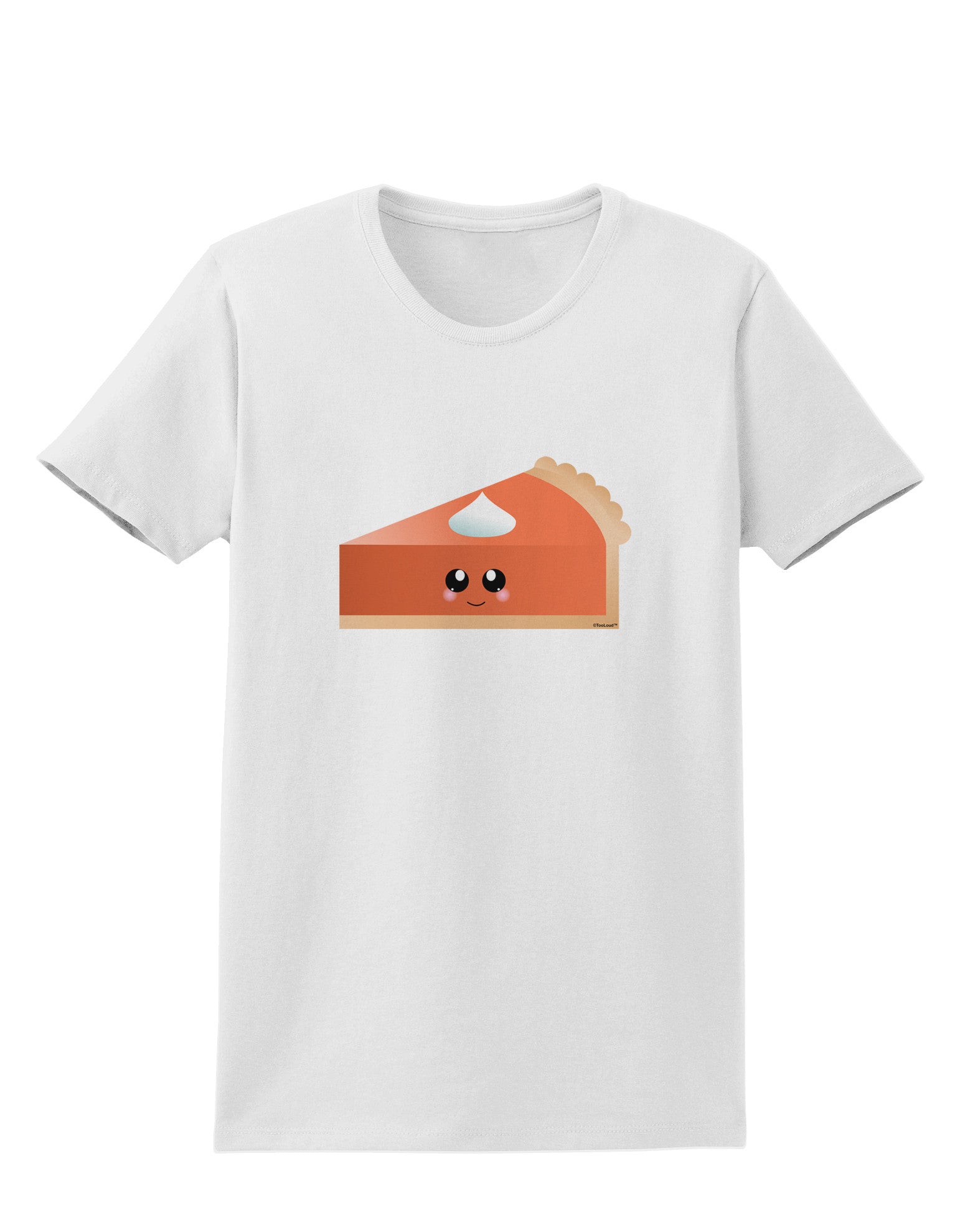 Cute Pumpkin Pie Thanksgiving Womens T-Shirt-Womens T-Shirt-TooLoud-White-X-Small-Davson Sales