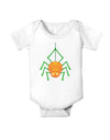 Cute Pumpkin Spider - Halloween Baby Romper Bodysuit-Baby Romper-TooLoud-White-06-Months-Davson Sales