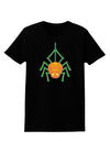 Cute Pumpkin Spider - Halloween Womens Dark T-Shirt-Womens T-Shirt-TooLoud-Black-X-Small-Davson Sales