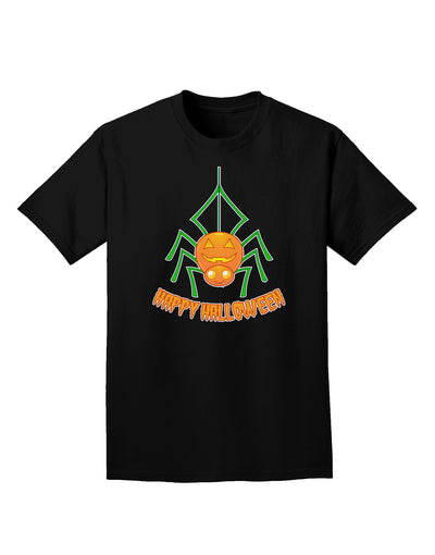 Cute Pumpkin Spider - Happy Halloween Adult Dark T-Shirt-Mens T-Shirt-TooLoud-Black-Small-Davson Sales