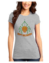 Cute Pumpkin Spider - Happy Halloween Juniors T-Shirt-Womens Juniors T-Shirt-TooLoud-Ash-Gray-Juniors Fitted XS-Davson Sales