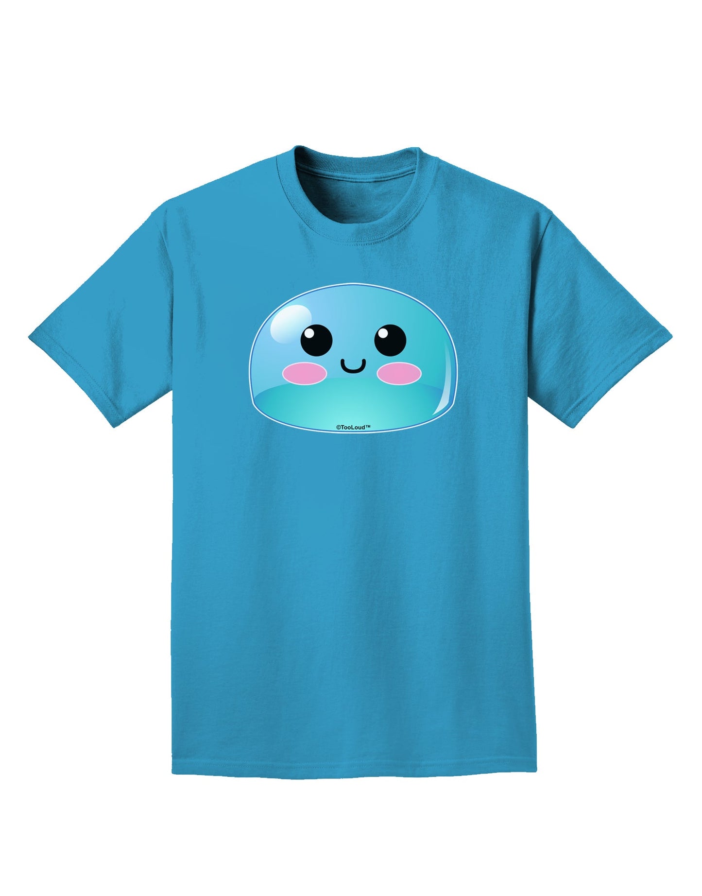 Cute RPG Slime - Blue Adult Dark T-Shirt by TooLoud-Mens T-Shirt-TooLoud-Turquoise-Small-Davson Sales
