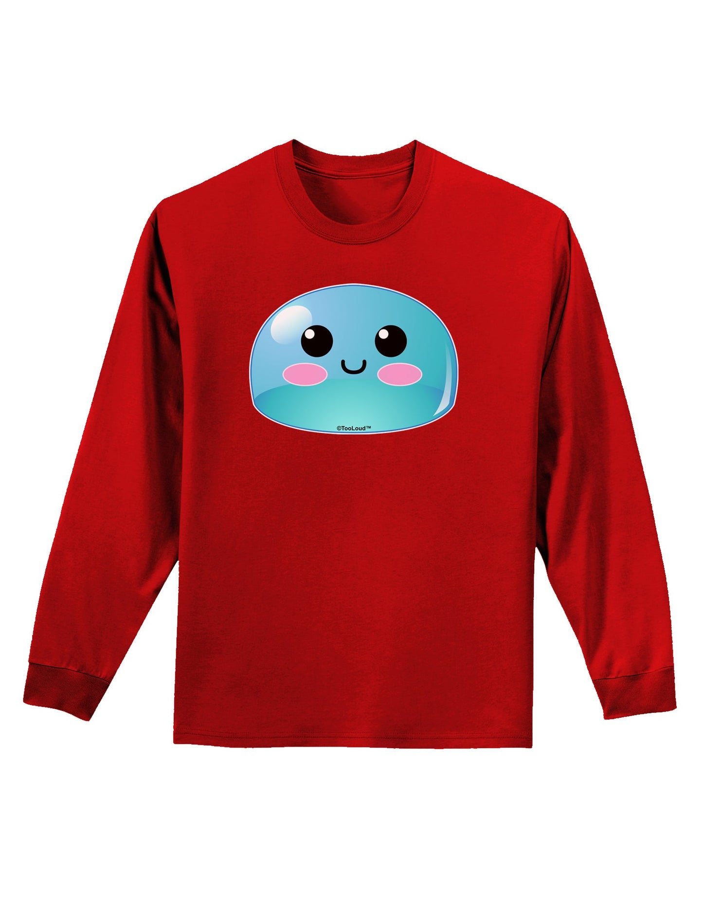 Cute RPG Slime - Blue Adult Long Sleeve Dark T-Shirt by TooLoud-TooLoud-Red-Small-Davson Sales