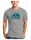 Cute RPG Slime - Blue Adult V-Neck T-shirt by TooLoud-Mens V-Neck T-Shirt-TooLoud-HeatherGray-Small-Davson Sales