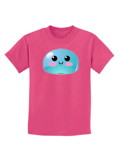 Cute RPG Slime - Blue Childrens Dark T-Shirt by TooLoud-Childrens T-Shirt-TooLoud-Sangria-X-Small-Davson Sales