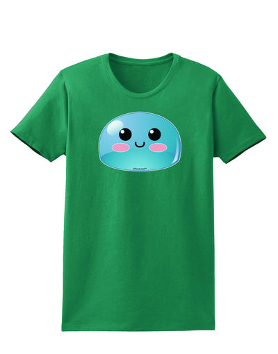 Cute RPG Slime - Blue Womens Dark T-Shirt by TooLoud-Womens T-Shirt-TooLoud-Kelly-Green-X-Small-Davson Sales