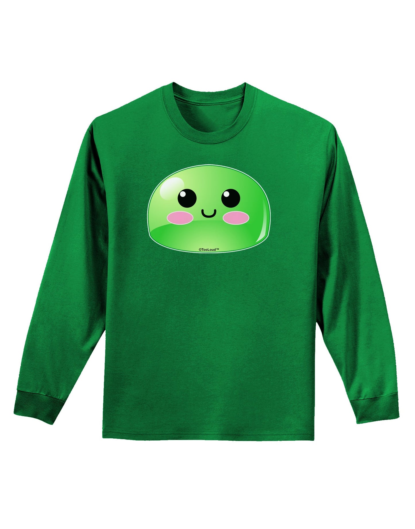 Cute RPG Slime - Green Adult Long Sleeve Dark T-Shirt by TooLoud-TooLoud-Kelly-Green-Small-Davson Sales