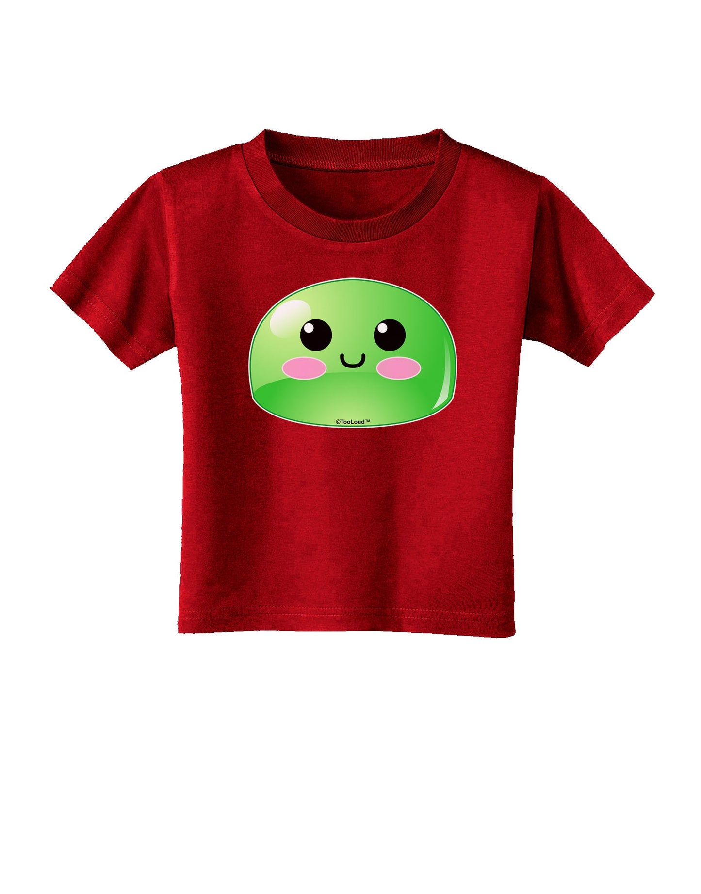 Cute RPG Slime - Green Toddler T-Shirt Dark by TooLoud-Toddler T-Shirt-TooLoud-Red-2T-Davson Sales