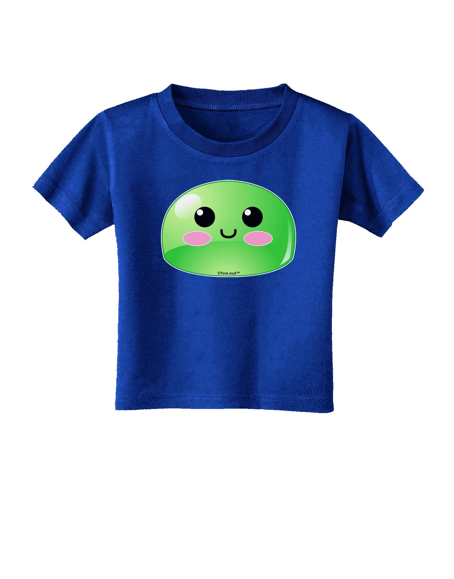 Cute RPG Slime - Green Toddler T-Shirt Dark by TooLoud-Toddler T-Shirt-TooLoud-Royal-Blue-2T-Davson Sales