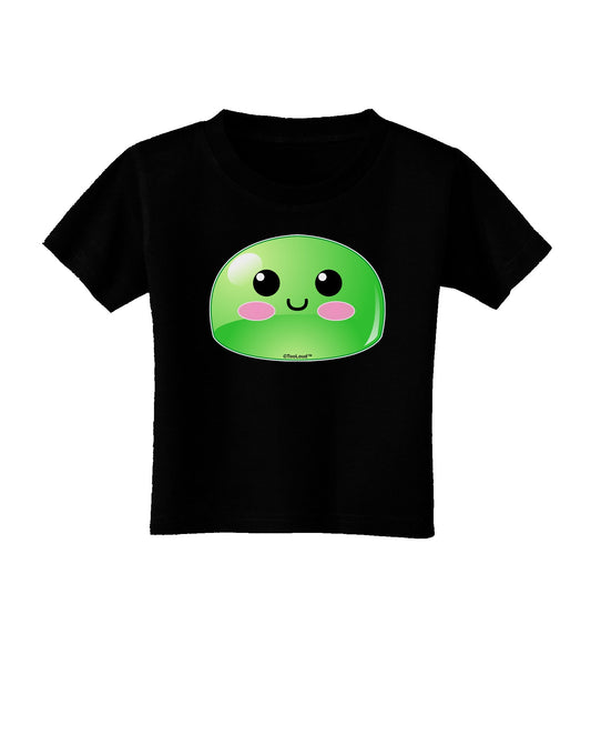Cute RPG Slime - Green Toddler T-Shirt Dark by TooLoud-Toddler T-Shirt-TooLoud-Black-2T-Davson Sales